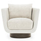 Bernhardt Gemma Leather-Fabric Swivel Chair — N653SLF