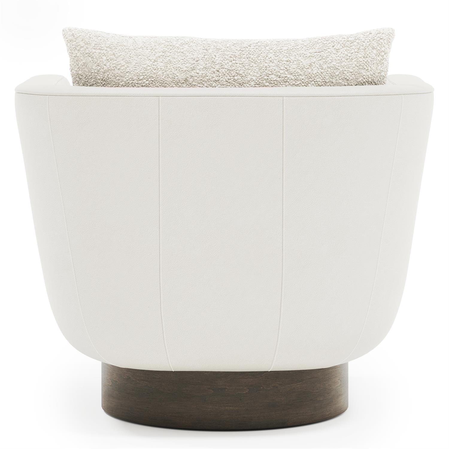 Bernhardt Gemma Leather-Fabric Swivel Chair — N653SLF