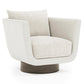Bernhardt Gemma Leather-Fabric Swivel Chair — N653SLF