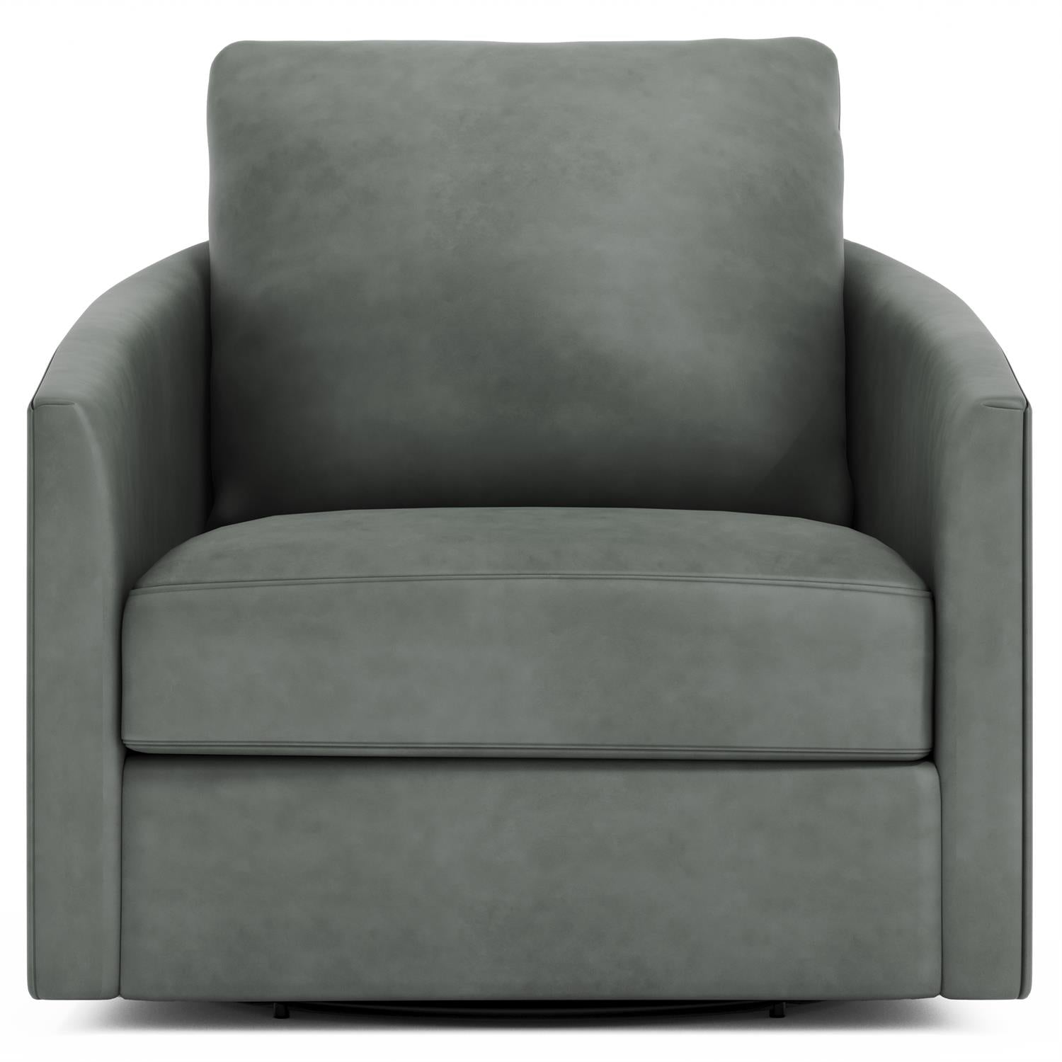 Bernhardt Astoria Leather Swivel Chair — N9022SL