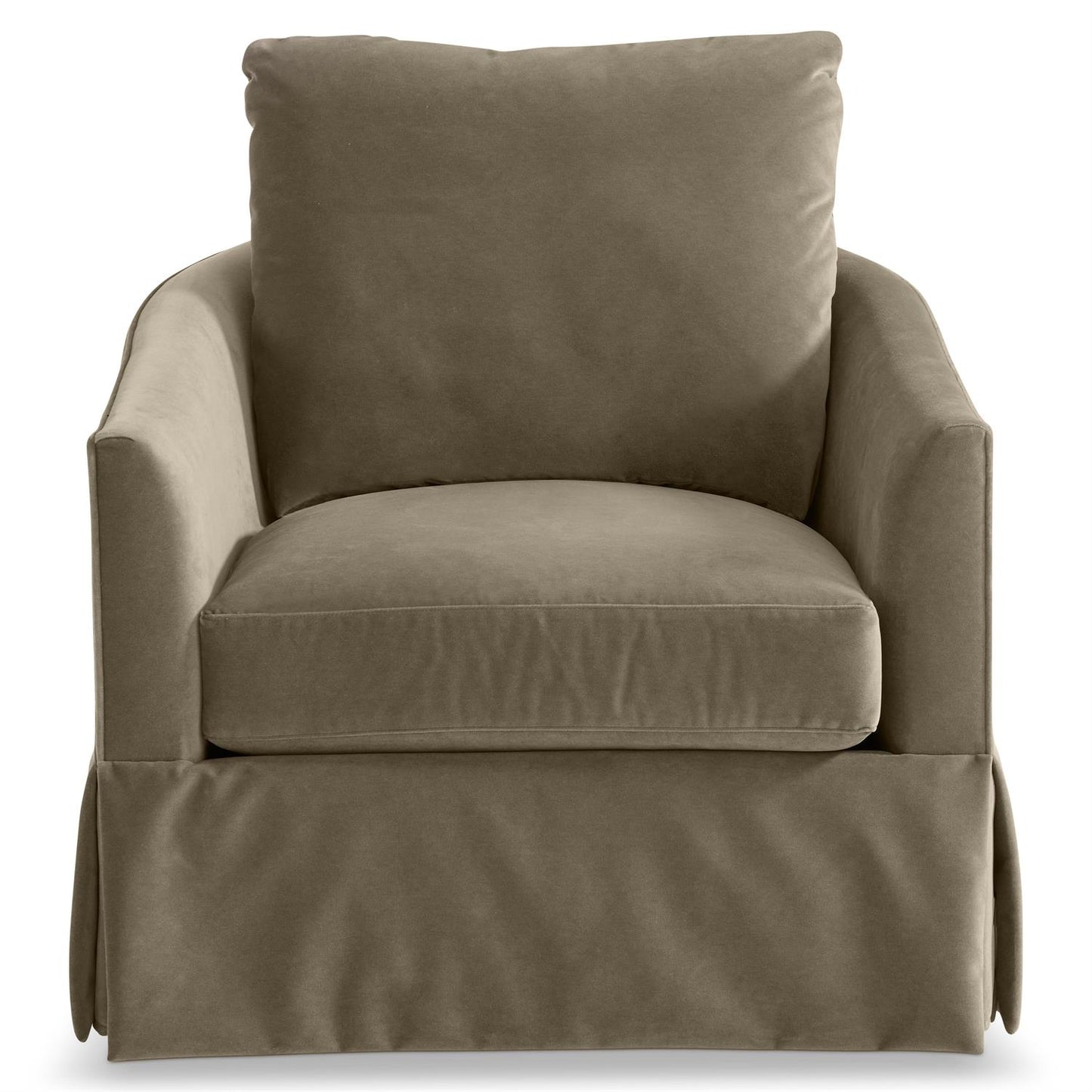 Bernhardt Astoria Skirted Fabric Swivel Chair — N9024S