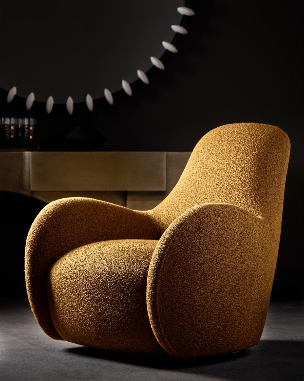 Bernhardt Tucci Fabric Swivel Chair — N9902S