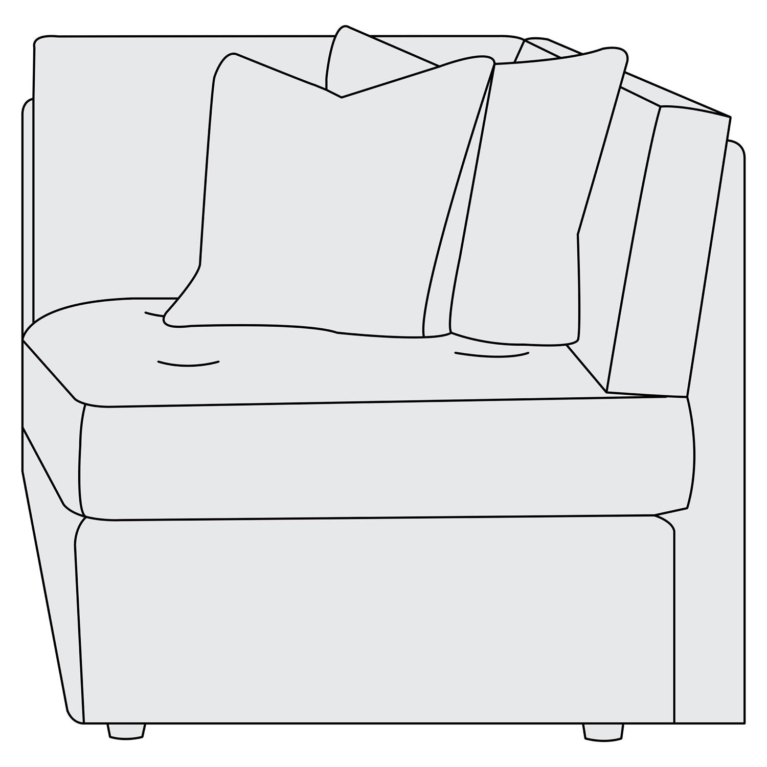 Bernhardt Nest Fabric Corner Chair — P3332B