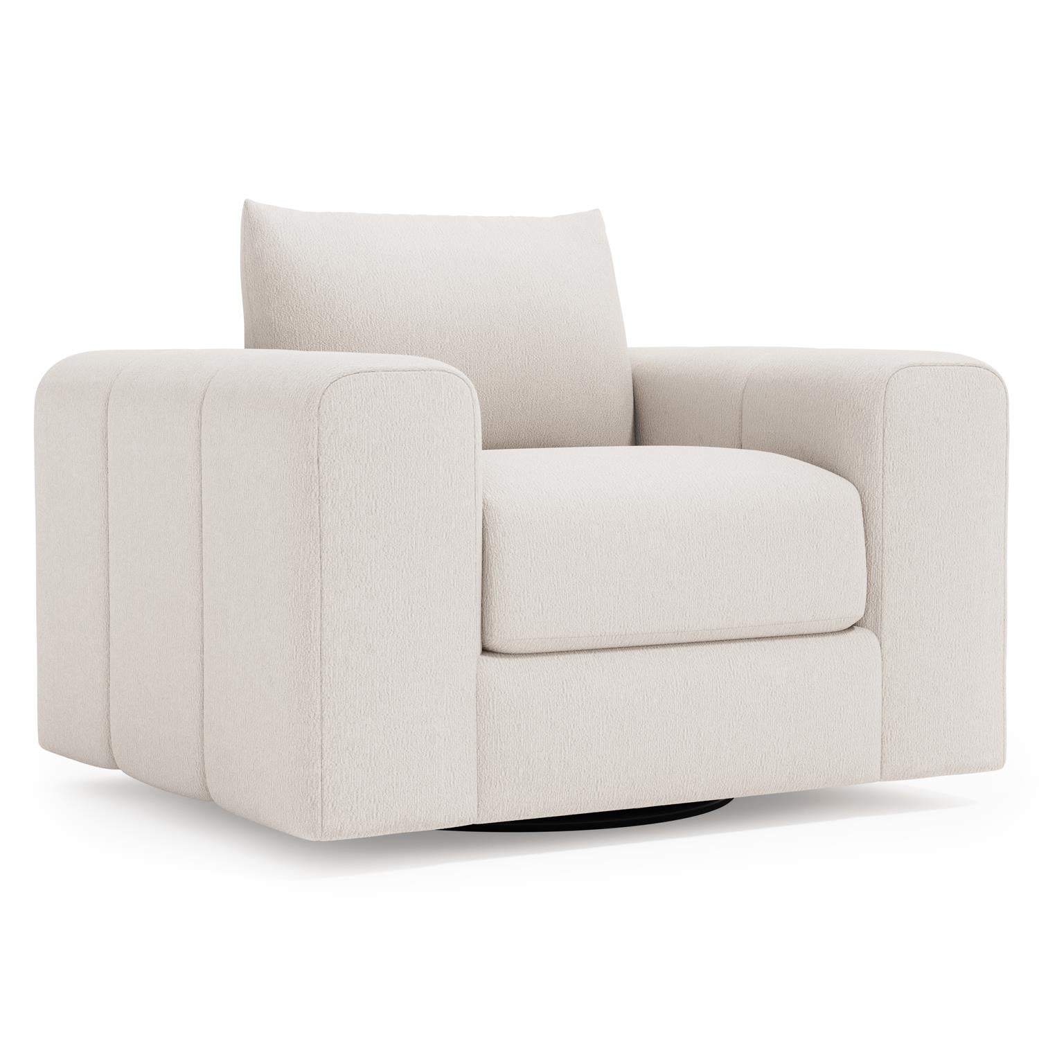 Bernhardt Vista Fabric Swivel Chair Without Pillows — P4002SY