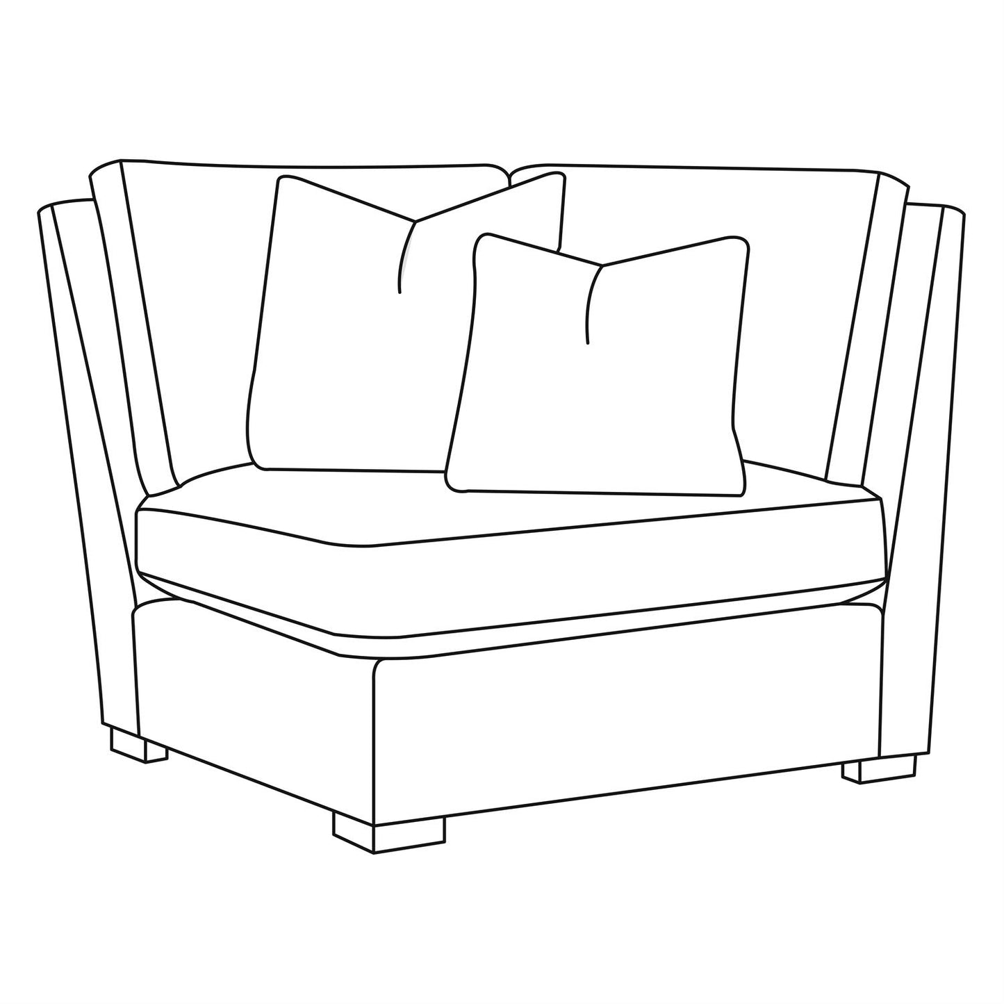 Bernhardt Keirnan Fabric Corner Chair — P4332A