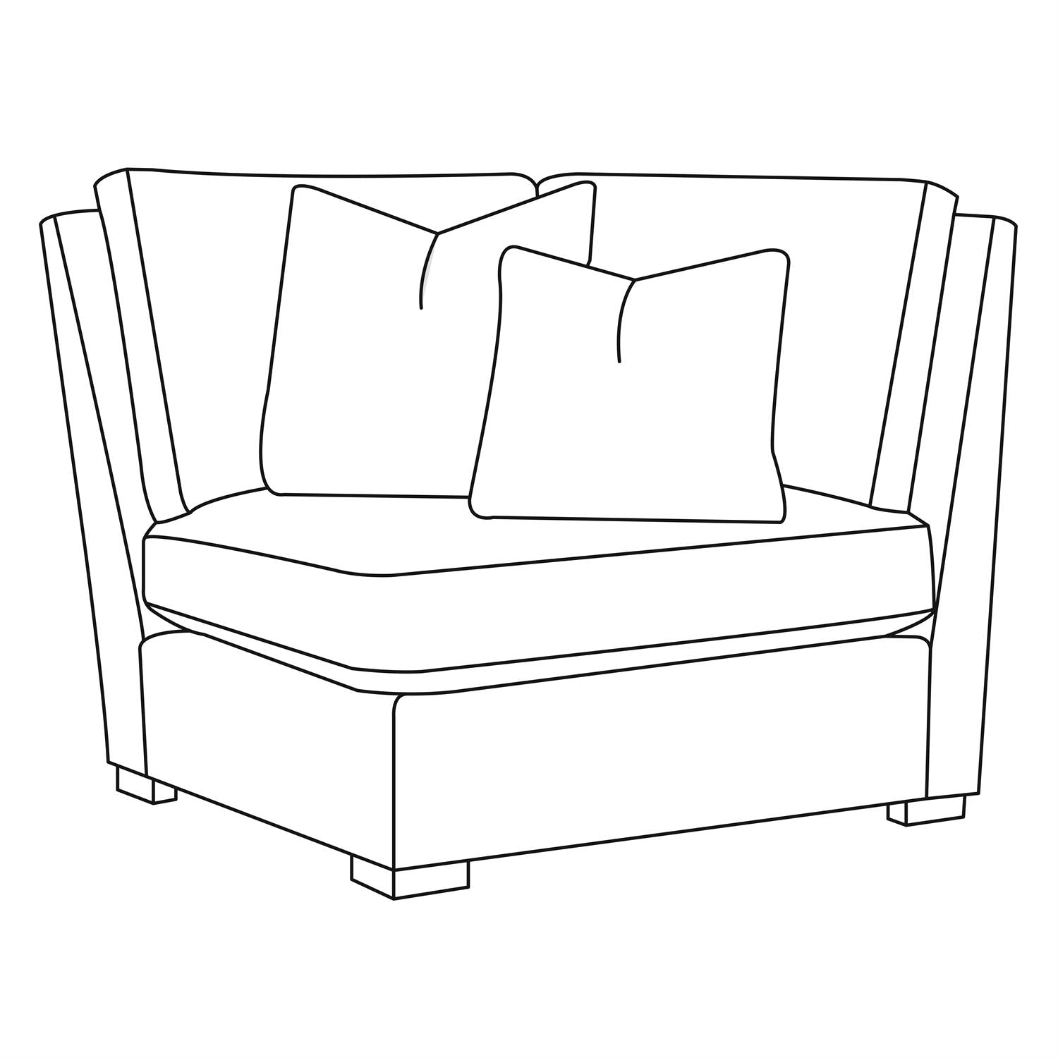 Bernhardt Keirnan Fabric Corner Chair — P4332A