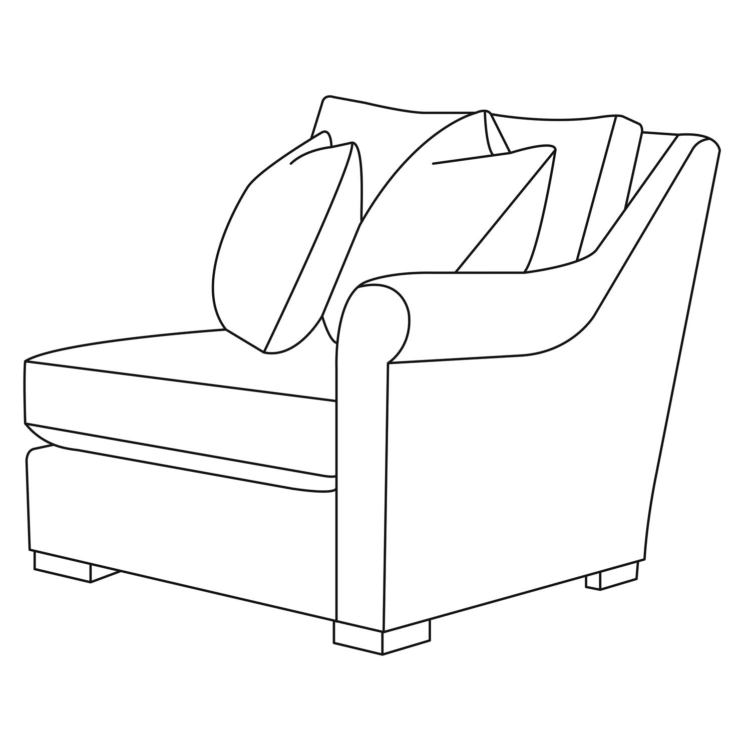 Bernhardt Keirnan Fabric Right Arm Chair — P4335A
