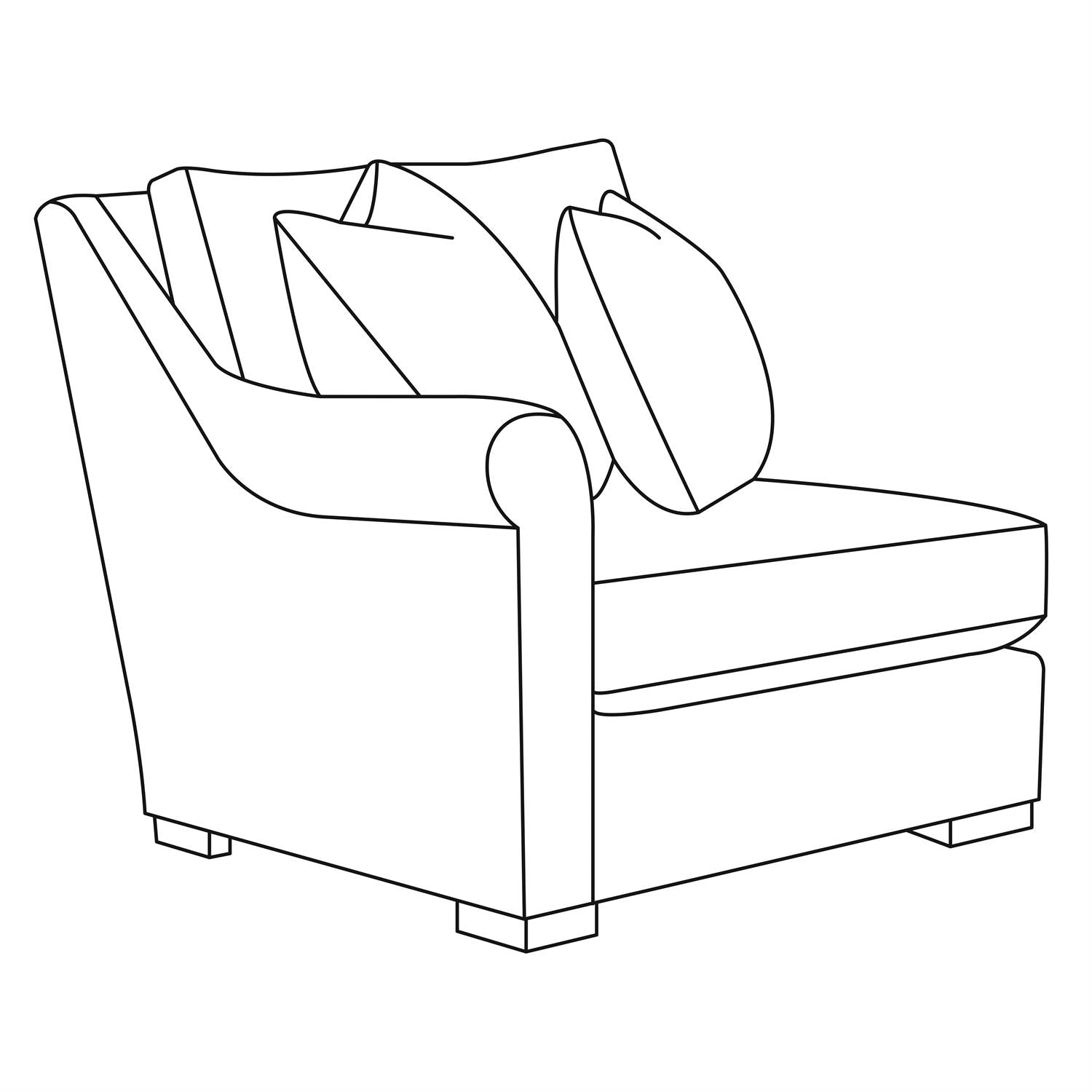 Bernhardt Keirnan Fabric Left Arm Chair — P4336A