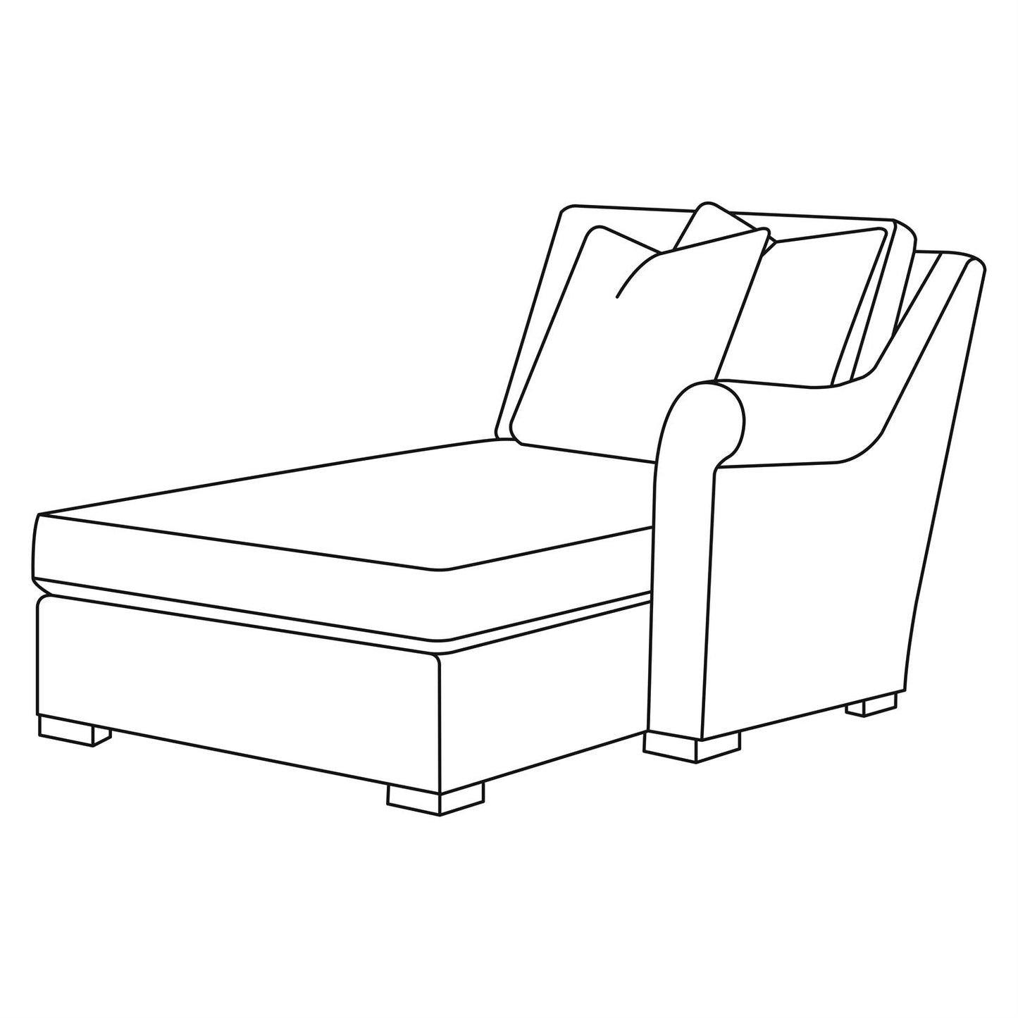 Bernhardt Keirnan Fabric Right Arm Chaise — P4337A