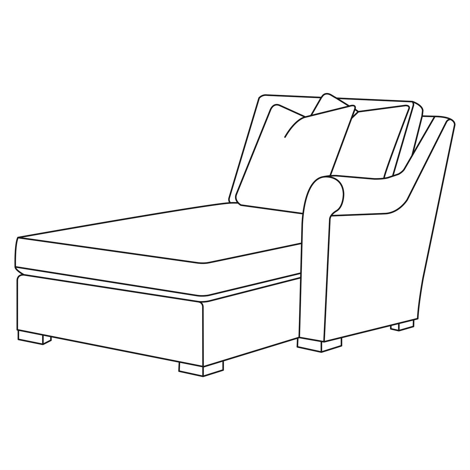 Bernhardt Keirnan Fabric Right Arm Chaise — P4337A