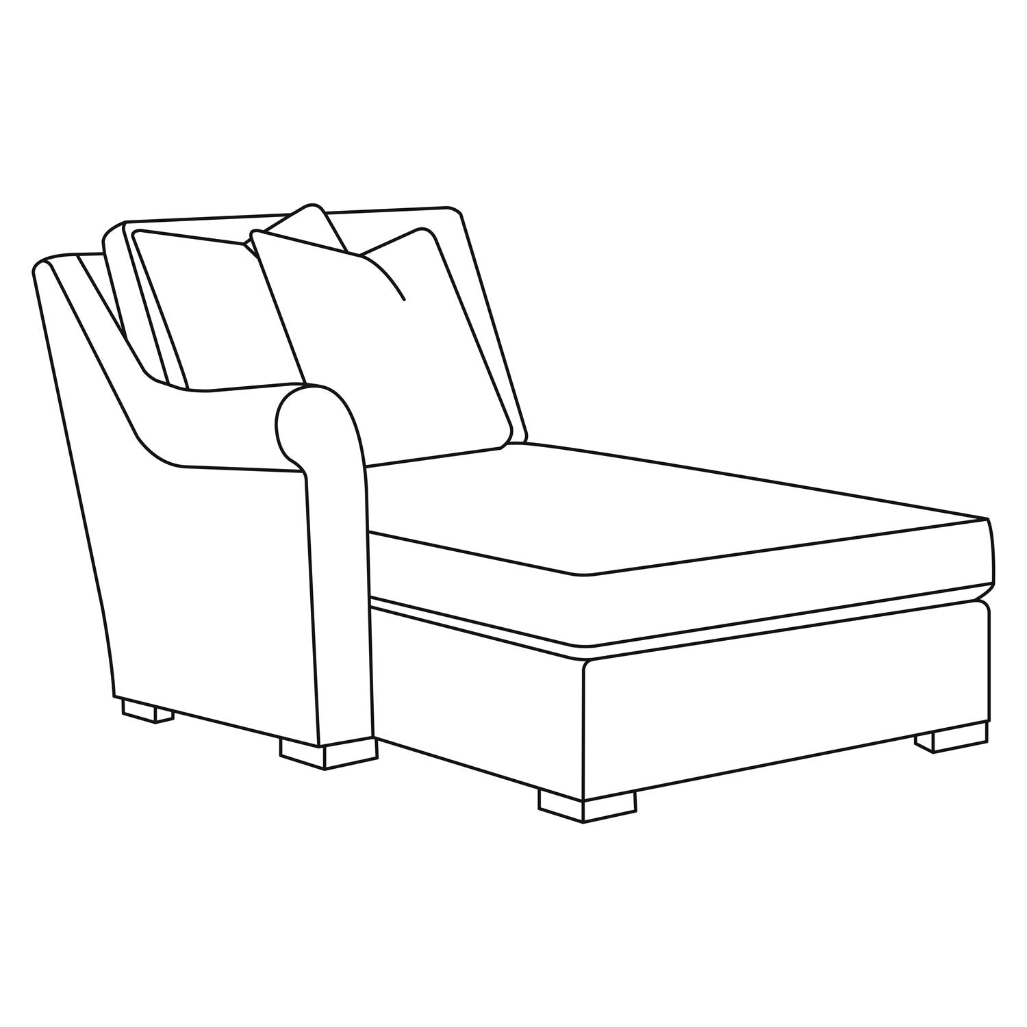 Bernhardt Keirnan Fabric Left Arm Chaise — P4338A