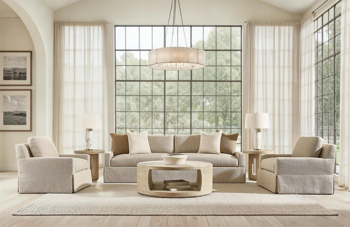 Bernhardt Sutton Fabric Swivel Chair — P5752SA
