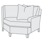 Bernhardt Mila Fabric Right Arm Cuddler — P6433