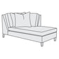 Bernhardt Mila Fabric Right Arm Bumper Chaise — P6447