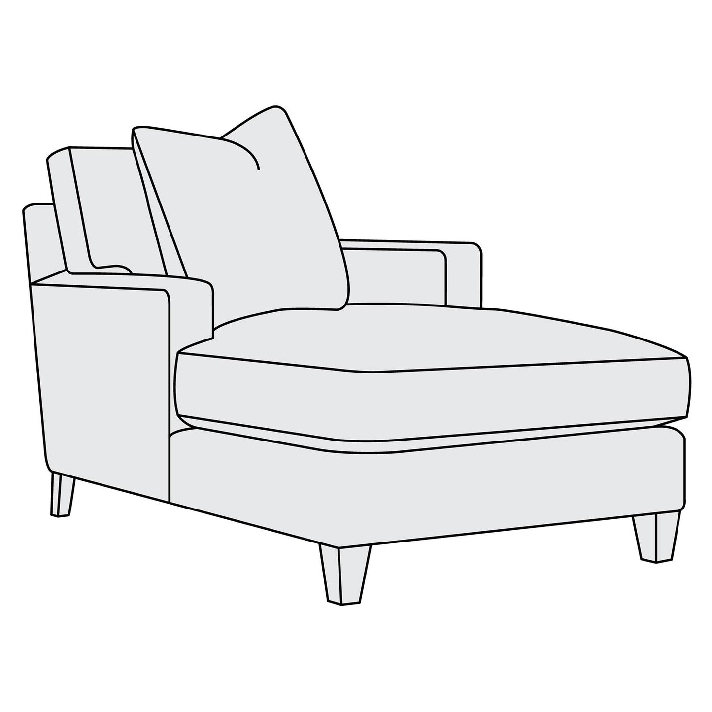 Bernhardt Mila Fabric Chaise — P6489