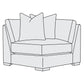 Bernhardt Drew Fabric Corner Chair — P7532