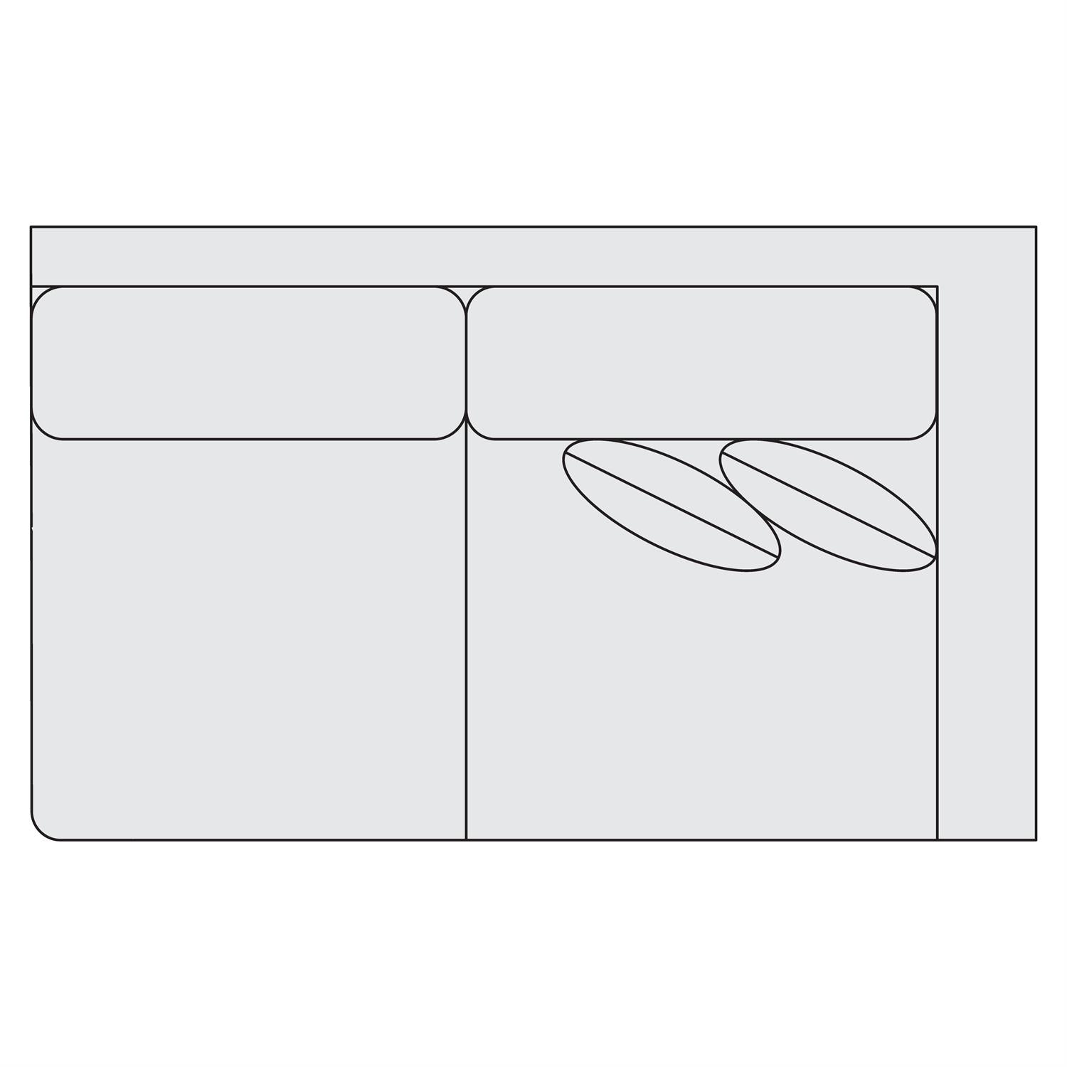 Bernhardt Fabric Right Arm Loveseat — S41