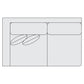 Bernhardt Fabric Left Arm Loveseat — S42