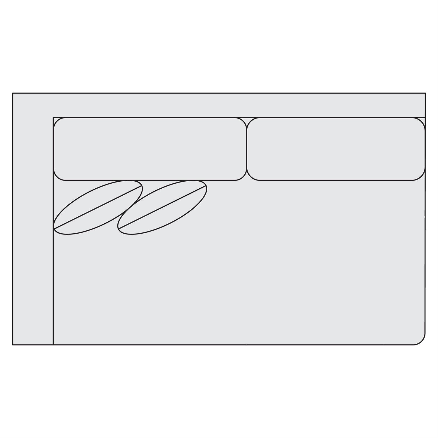 Bernhardt Fabric Left Arm Loveseat — S52