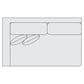 Bernhardt Fabric Left Arm Loveseat — S52