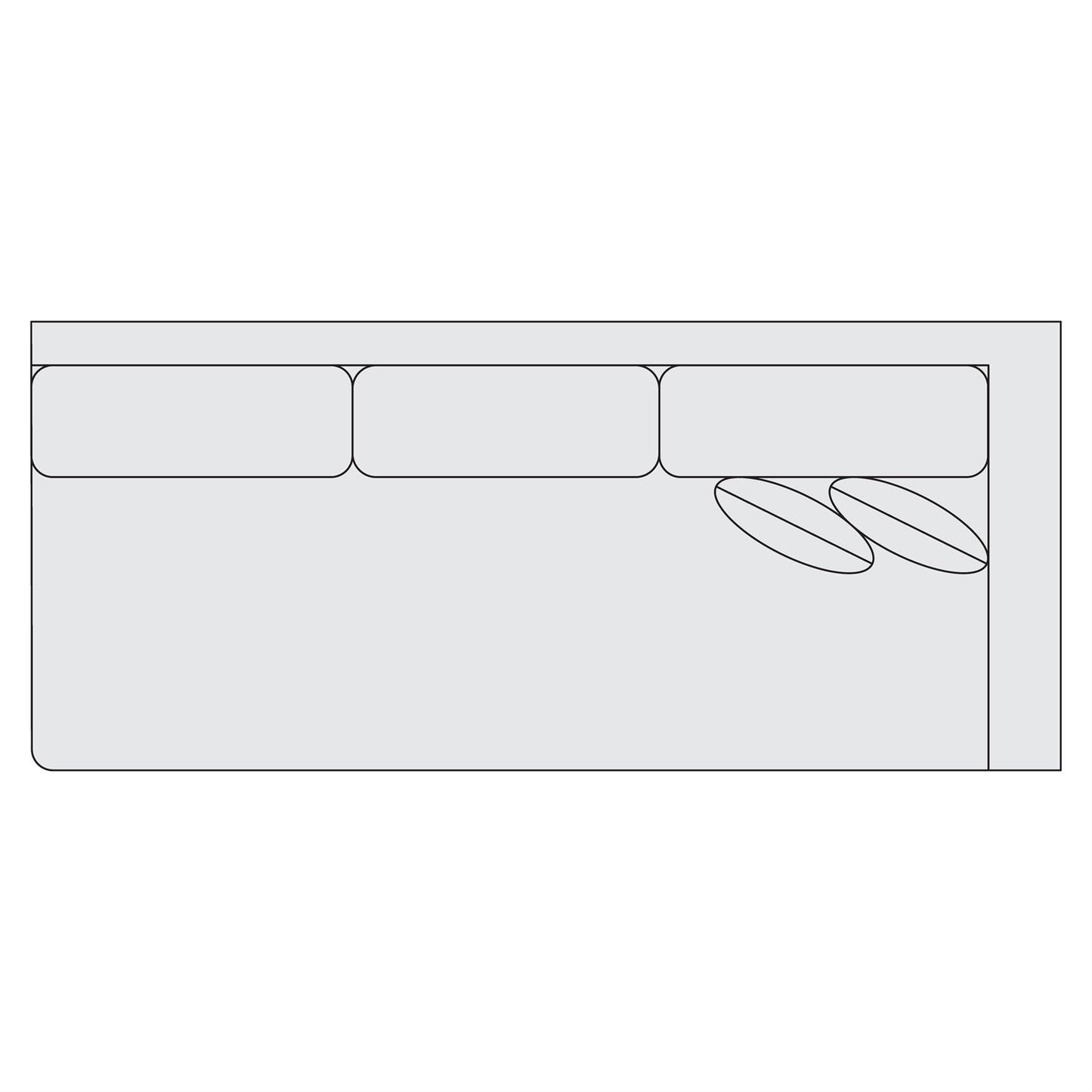 Bernhardt Fabric Right Arm Sofa — S81