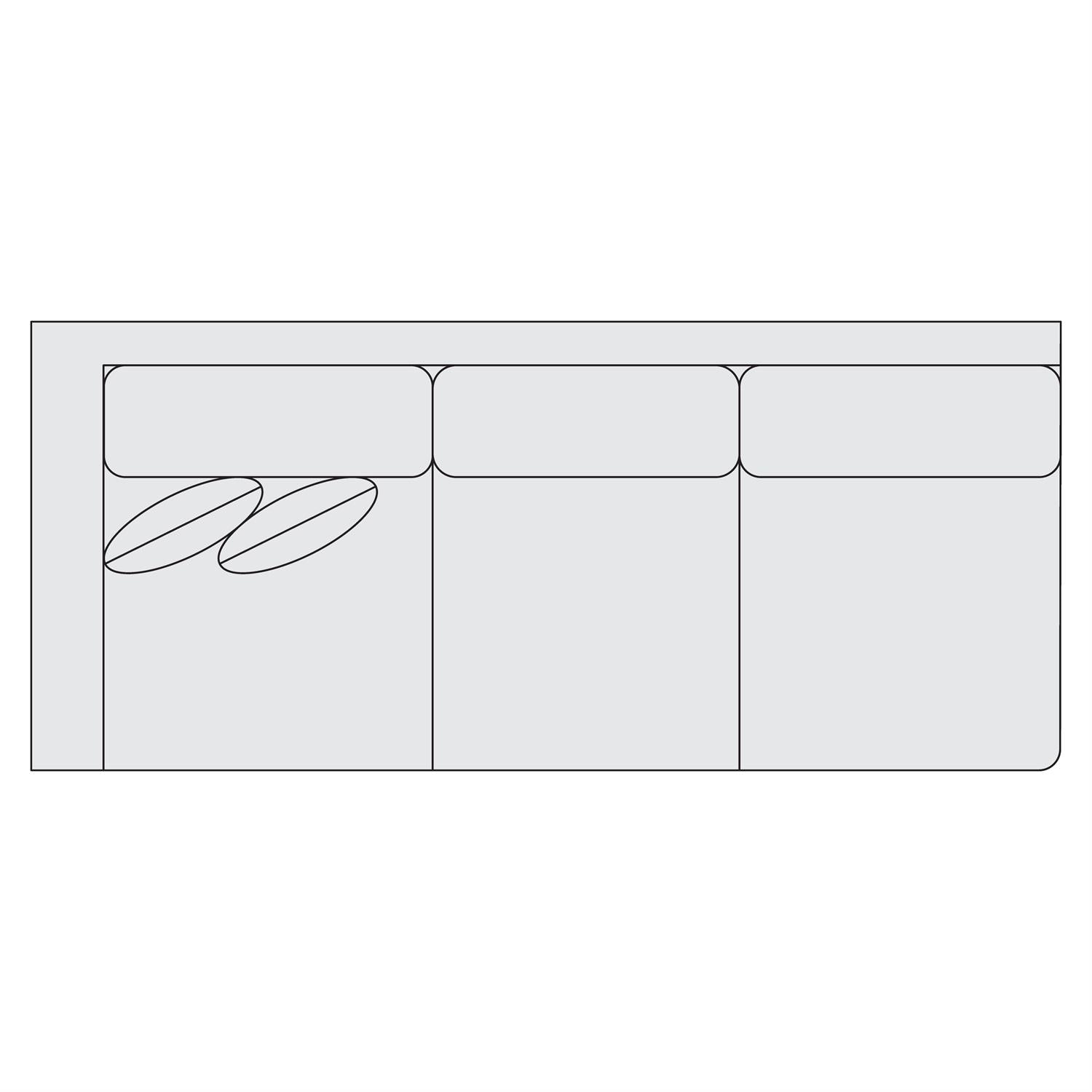 Bernhardt Fabric Left Arm Sofa — S92