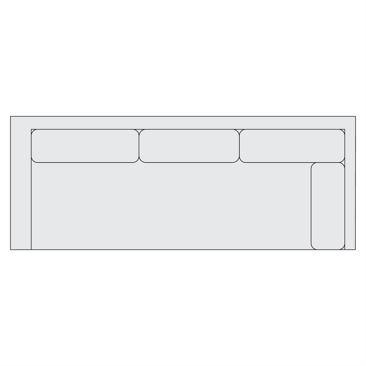 Bernhardt Fabric Right Arm Return Sofa — Y83