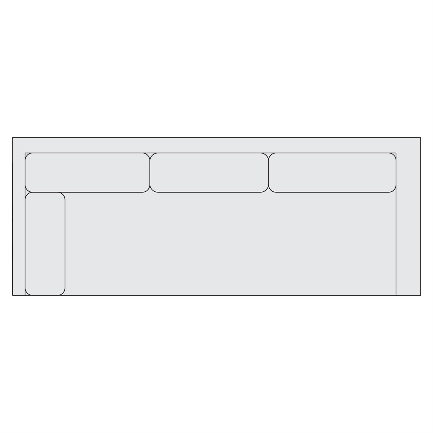 Bernhardt Fabric Left Arm Return Sofa — Y84