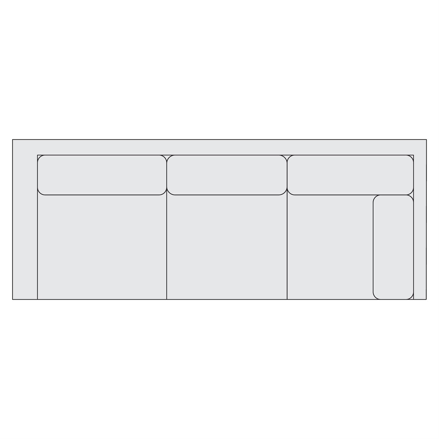 Bernhardt Fabric Right Arm Return Sofa — Y93