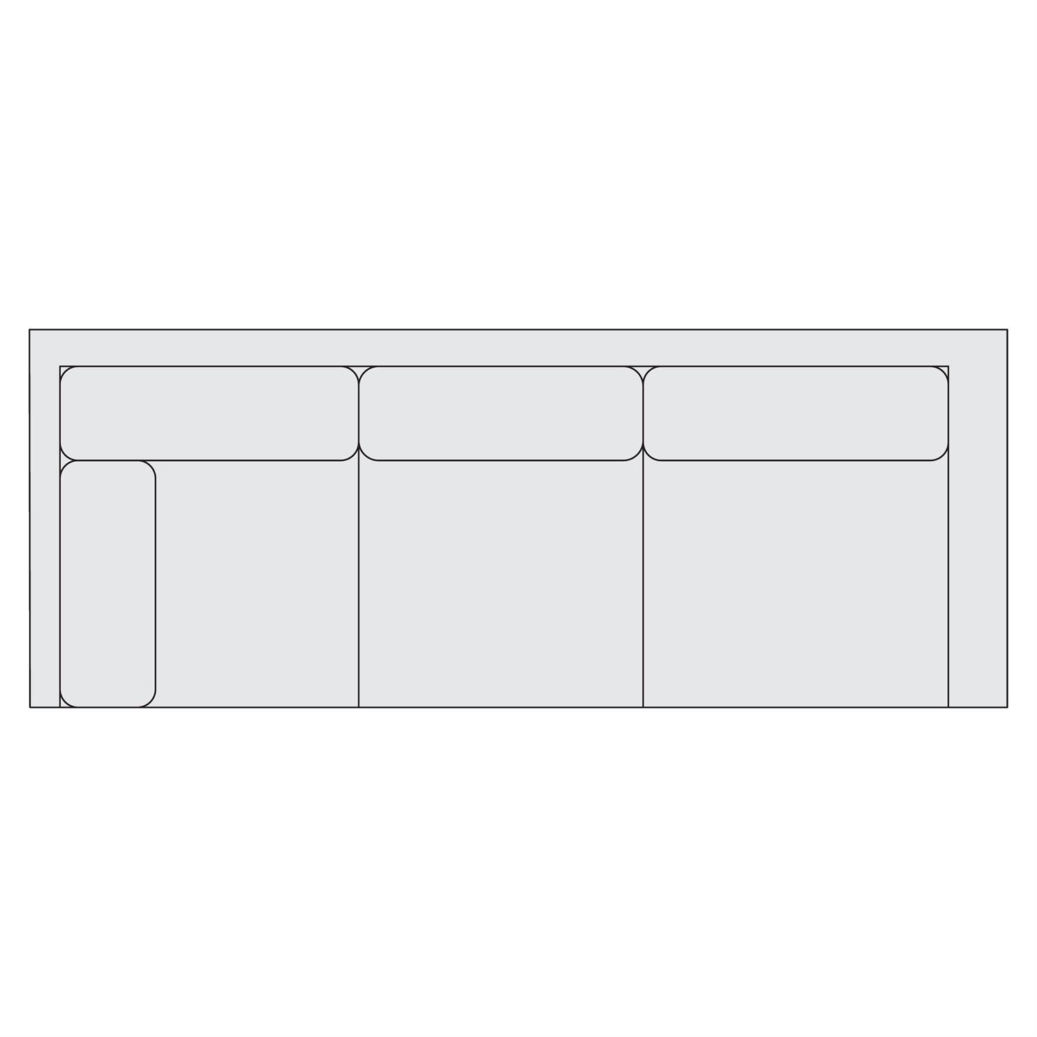 Bernhardt Fabric Left Arm Return Sofa — Y94