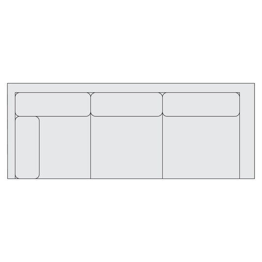Bernhardt Fabric Left Arm Return Sofa — Y94