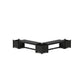 POLYWOOD 48" Nautical L- Shaped Planter Bench Corner Set — Black