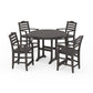 POLYWOOD Savannah 5-Piece Round Counter Set — Vintage Coffee