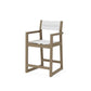 POLYWOOD EDGE Sling Counter Arm Chair — Vintage Sahara / White Sling