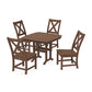 POLYWOOD Braxton Side Chair 5-Piece Dining Set — Teak
