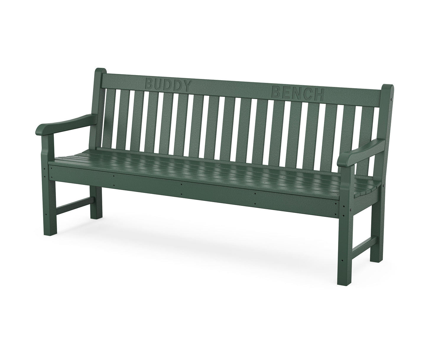 POLYWOOD 72" Buddy Bench — Green
