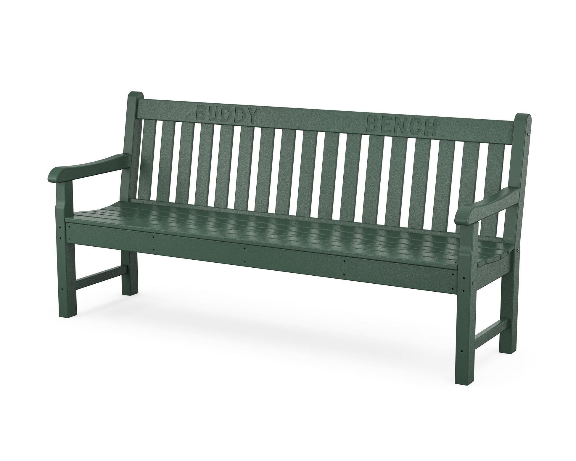 POLYWOOD 72" Buddy Bench — Green
