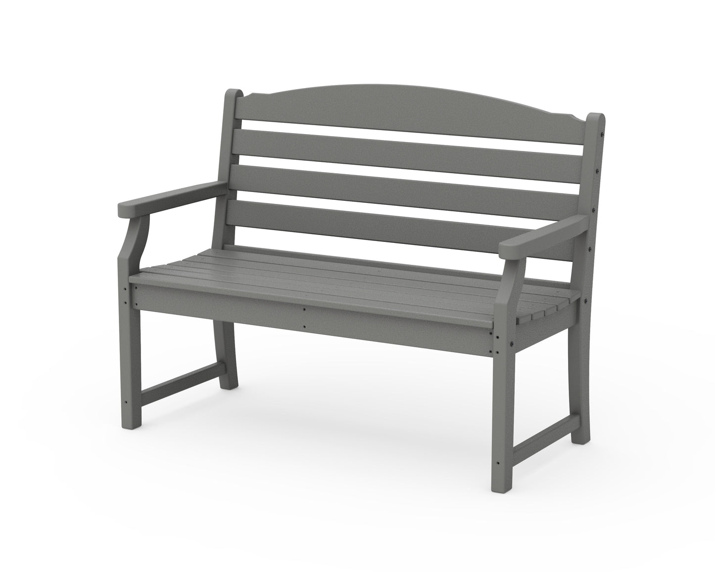 POLYWOOD Savannah 48" Bench — Slate Grey