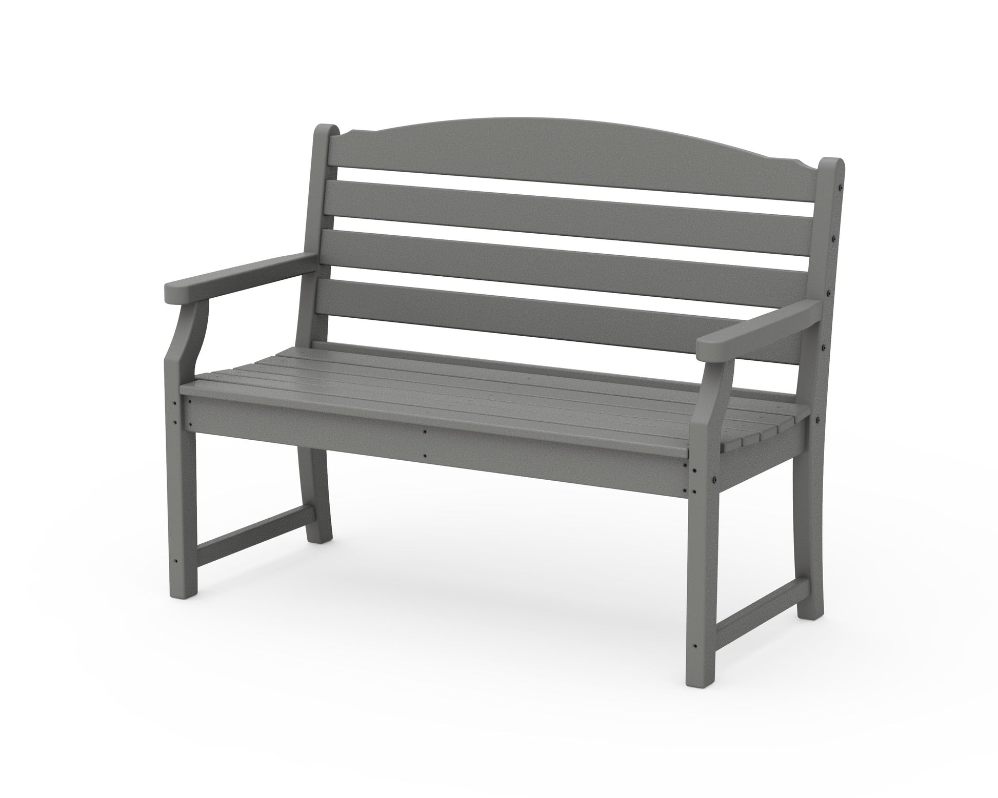 POLYWOOD Savannah 48" Bench — Slate Grey
