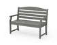 POLYWOOD Savannah 48" Bench — Slate Grey