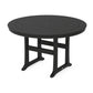 POLYWOOD Nautical Trestle 60" Round Counter Table — Black