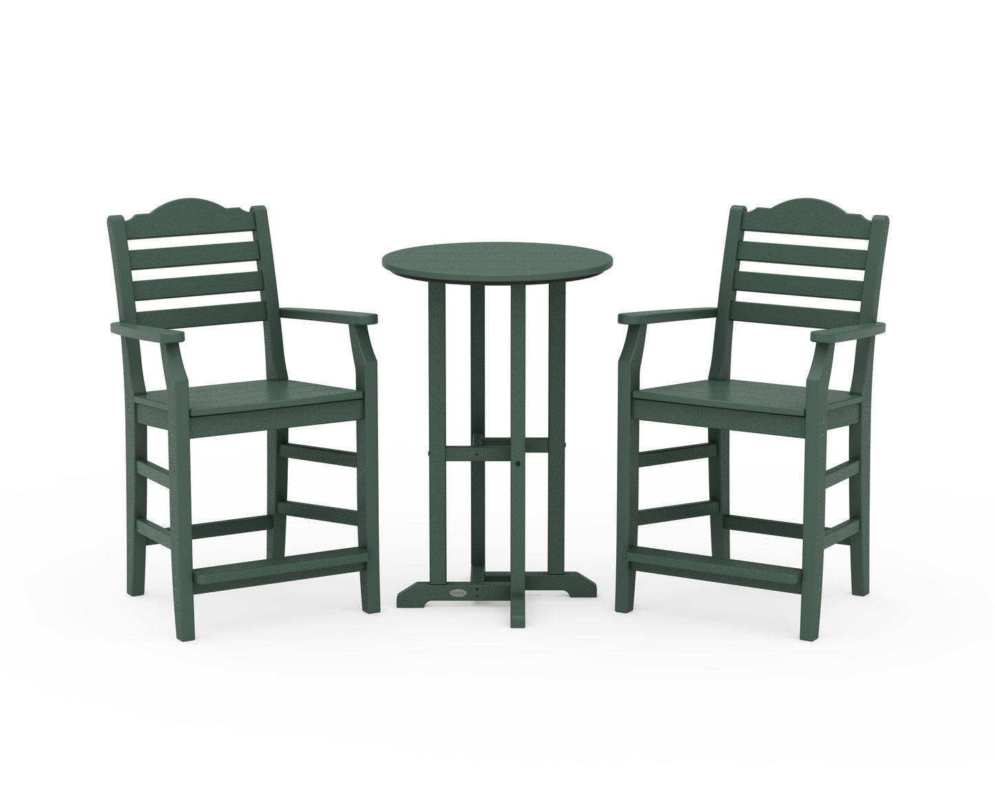 POLYWOOD Savannah 3-Piece Farmhouse Counter Set — Green