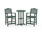 POLYWOOD Savannah 3-Piece Farmhouse Counter Set — Green