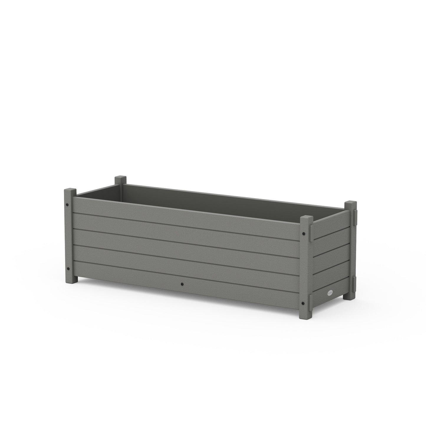 POLYWOOD Nautical Rectangle Triple Planter Box — Slate Grey