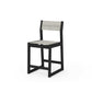 POLYWOOD EDGE Sling Counter Side Chair — Black / Birch Sling