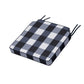 POLYWOOD Acadia Dining Side Seat Cushion — Buffalo Plaid Marine Indigo