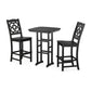 POLYWOOD Chinoiserie 3-Piece Bar Set — Black