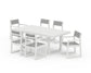 POLYWOOD EDGE Sling 7-Piece Dining Set — Vintage White / Metallic Sling