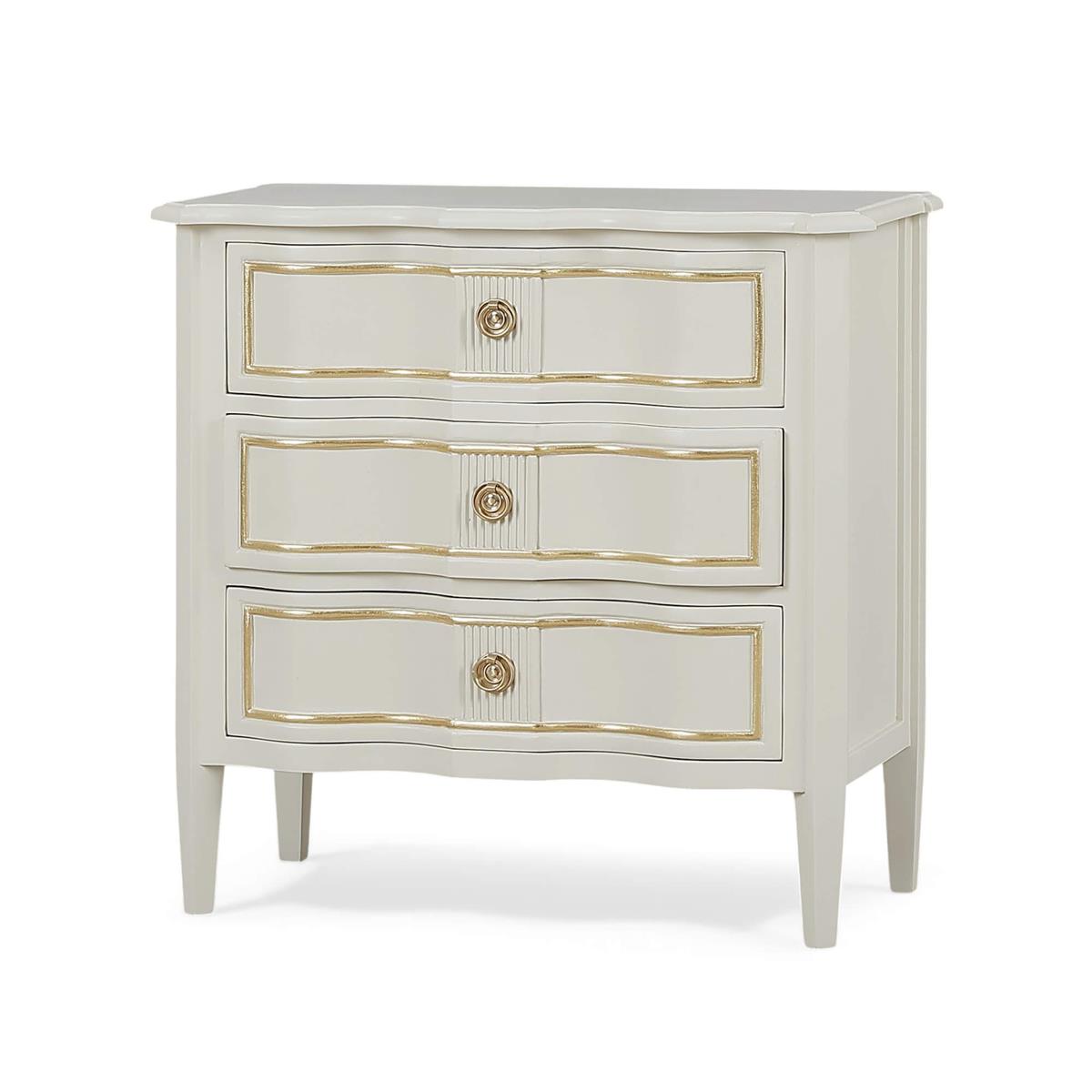 Bramble Connaught 3 Drawer Bedside Table - supplier example in PUT GLD NDT