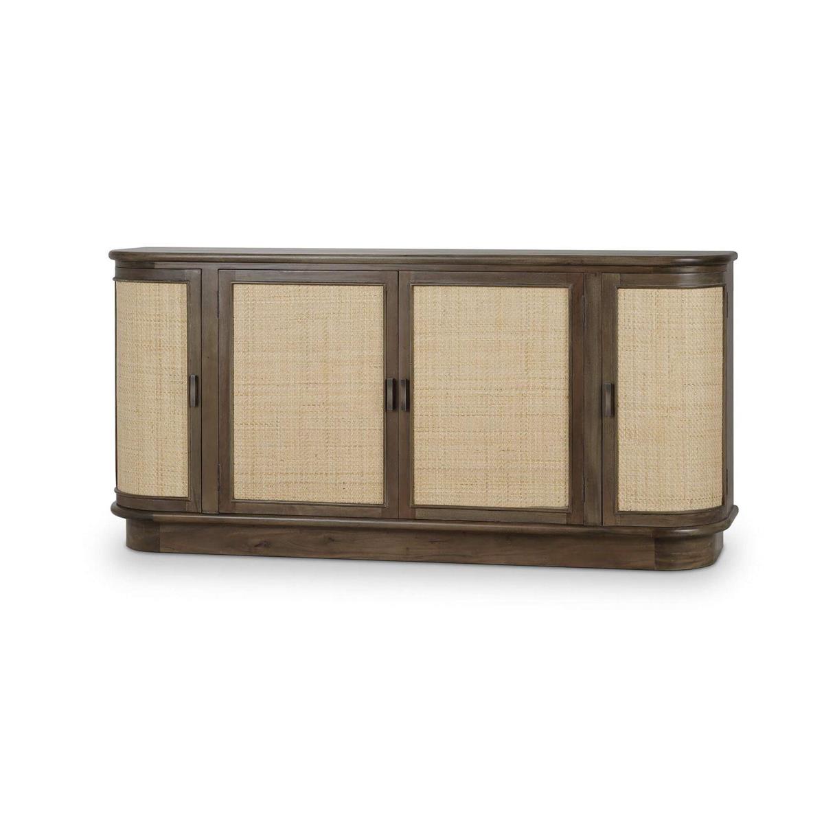 Bramble Dakota Oval 4 Door Sideboard with Rattan Panels - supplier example in STW RNAT